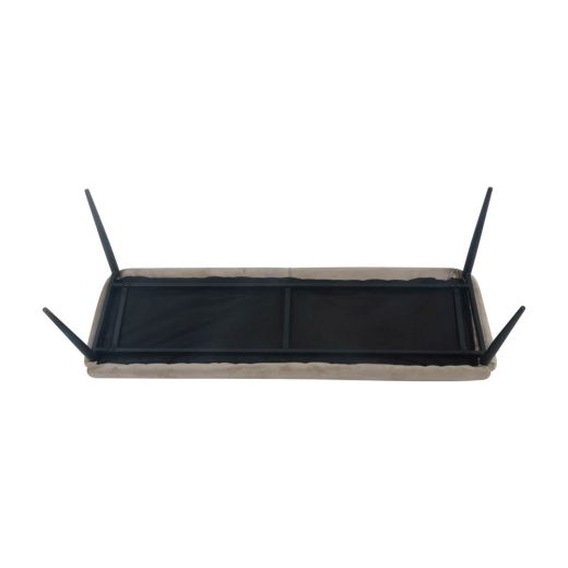 Dining room bench 150 cm Velvet velvet and bouclé rose - Velvet Taupe