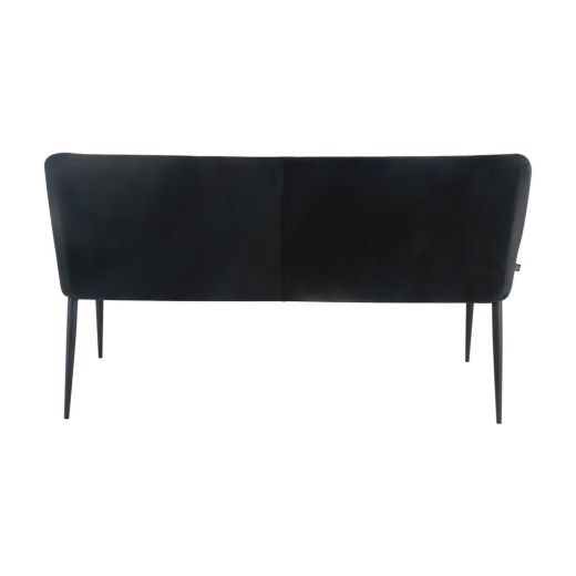 Dining room bench 150 cm Velvet velvet and bouclé rose - velvet black