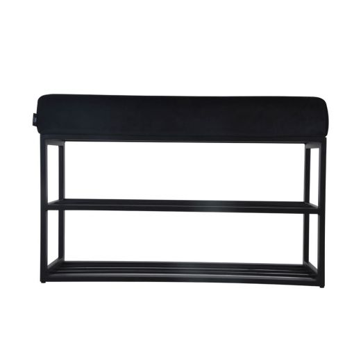 Shoe rack Velvet velvet and boucle 80 x 30 cm couchy - velvet black