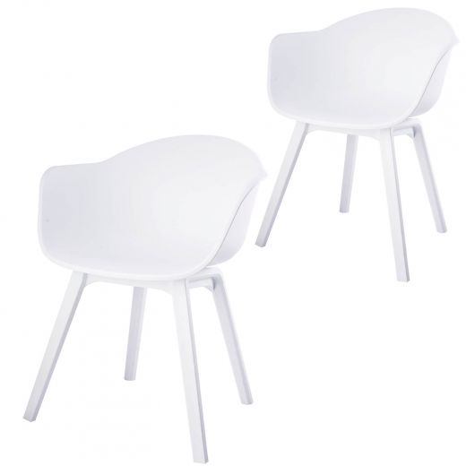 Garden chairs Plastic  Romeo - White