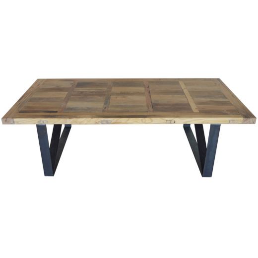 Coffee table 150x80 cm Recycled elm wood Manhattan Bridge