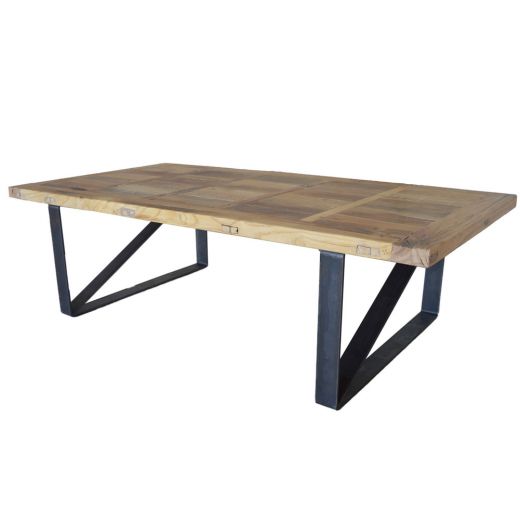 Coffee table 150x80 cm Recycled elm wood Manhattan Bridge