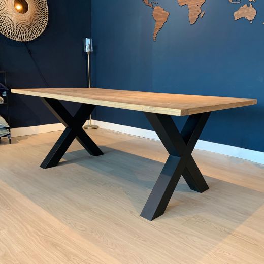 Dining table 200x100 cm Recycled elm wood Manhattan Bridge