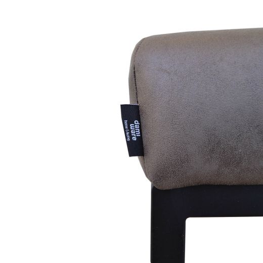 Bar stool leather look artificial leather Bruce - Stone, 75 cm