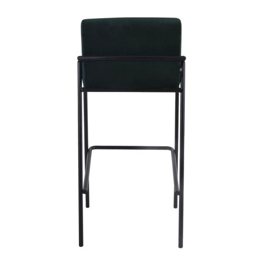 Bar stool Velvet Velvet Metal 75 cm Lev - Velvet dark green