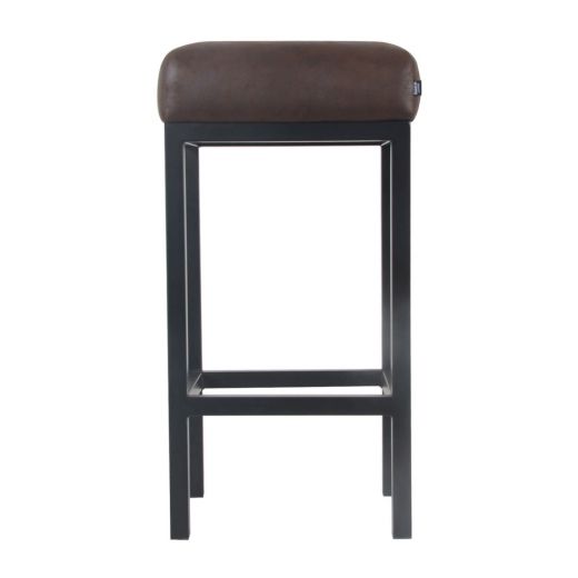 Bar stool leather look artificial leather Bruce - Burgundy, 65 cm