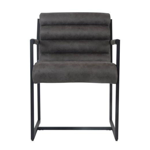 Dining room chair Design chair leather look Tony - Stone