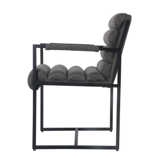Dining room chair Design chair leather look Tony - Stone