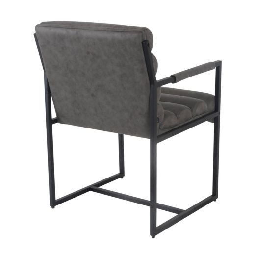 Dining room chair Design chair leather look Tony - Stone
