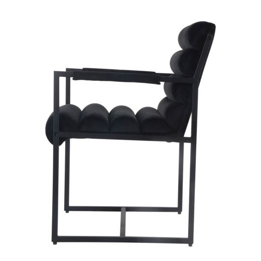 Dining room chair Design chair Velvet Tony - Velvet Black