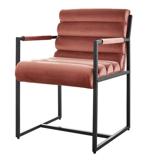 Dining room chair Design chair Velvet Tony - Velvet Pink