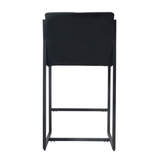 Bar stool Design stool 65 cm Velvet Tony - Velvet Black