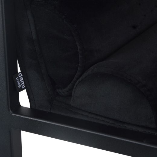Bar stool Design stool 65 cm Velvet Tony - Velvet Black