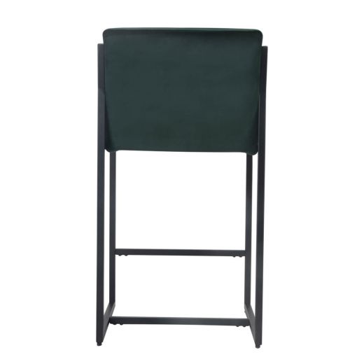Bar stool Design stool 65 cm Velvet Tony - Velvet dark green