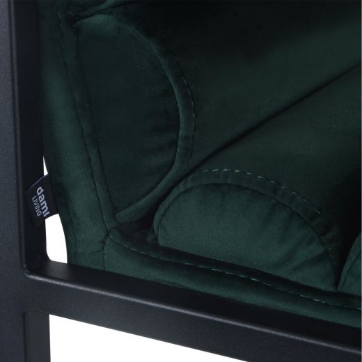 Bar stool Design stool 65 cm Velvet Tony - Velvet dark green