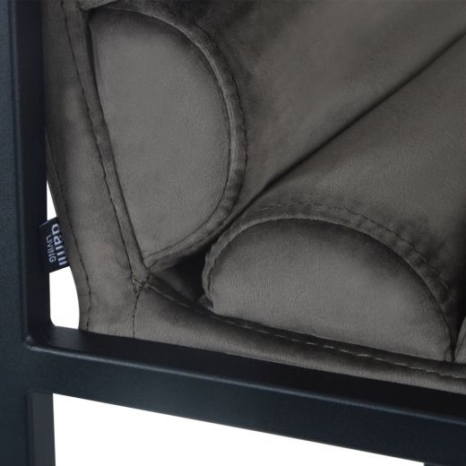 Bar stool Design stool 65 cm Velvet Tony - Velvet Gray