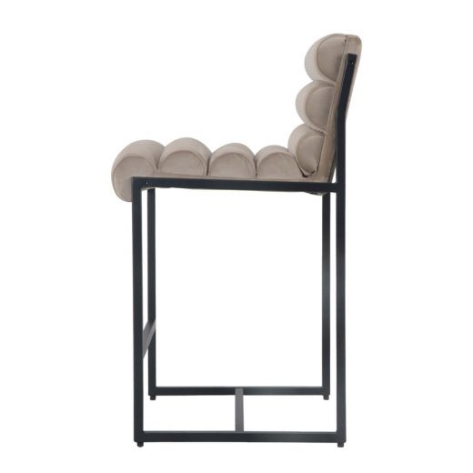 Bar stool Design stool 65 cm Velvet Tony - Velvet Taupe