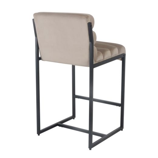 Bar stool Design stool 65 cm Velvet Tony - Velvet Taupe