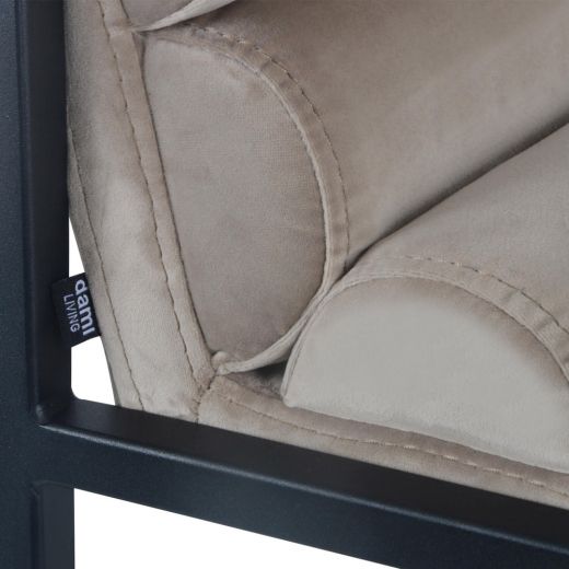 Bar stool Design stool 65 cm Velvet Tony - Velvet Taupe