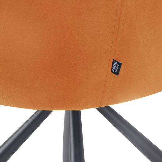 Dining room chair 180 degrees rotating Rose - Velvet Oranje