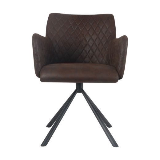 Dining room chair 180 degrees rotating Rose - Burgundy