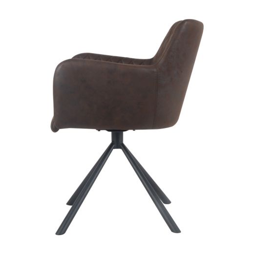 Dining room chair 180 degrees rotating Rose - Burgundy