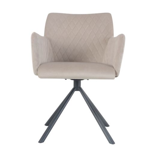 Dining room chair 180 degrees rotating Rose - Velvet Taupe