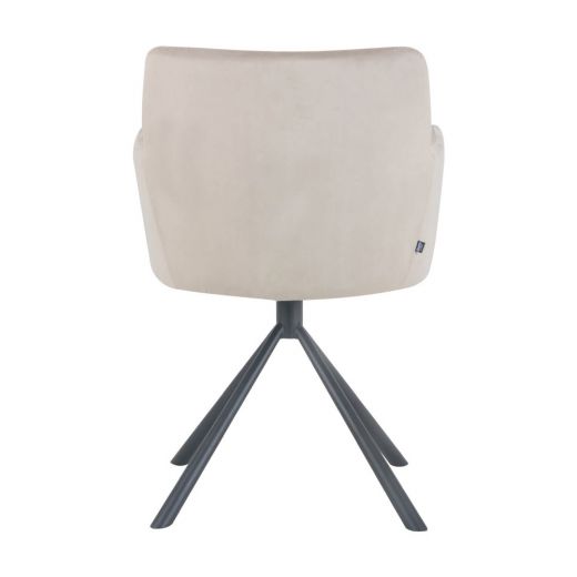 Dining room chair 180 degrees rotating Rose - Velvet Taupe