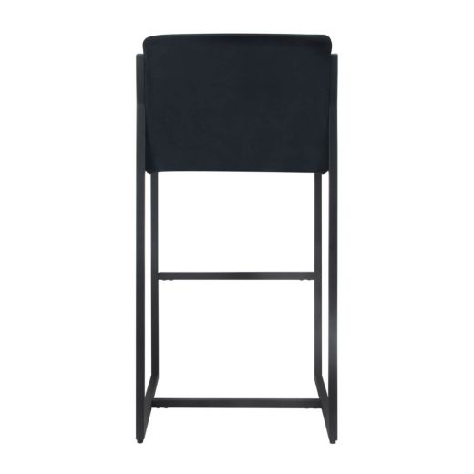 Bar stool Design stool 75 cm Velvet Tony - Velvet Black