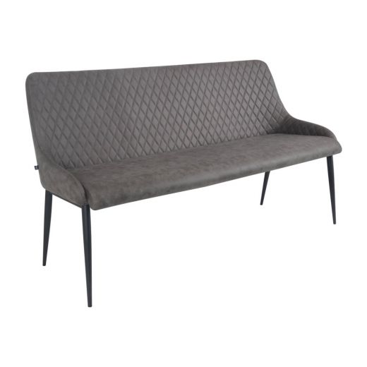 Dining room bench 150 cm Artificial leather Rose - Stone