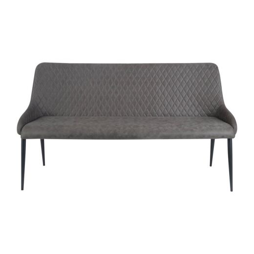 Dining room bench 150 cm Artificial leather Rose - Stone