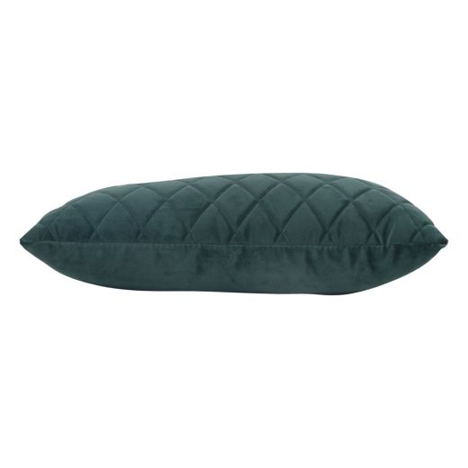 Living room Decorative pillow checker angle 45x24cm Cushy - Velvet Dark green