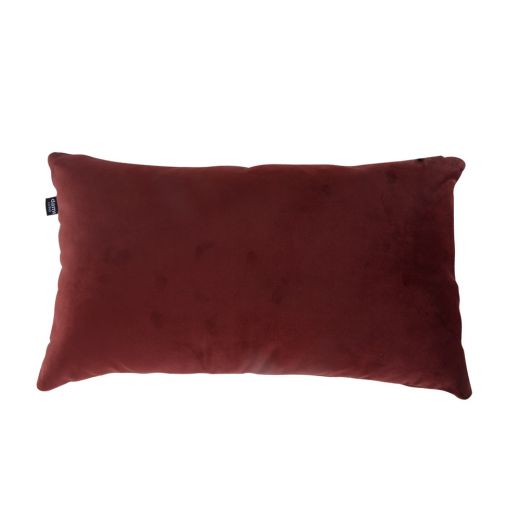 Living room Decorative pillow checkered Rectangle 45x24cm Cushy - Velvet Bordeaux red