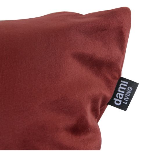 Ornamental cushion Cushy Living room Bedroom Square 45x45cm - Velvet Bordeaux red