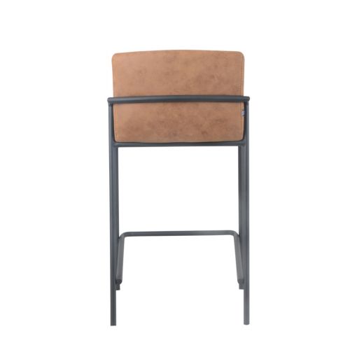 Bar stool metal 65 cm leather look Lev - Cognac