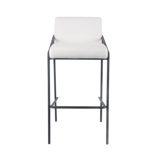 Bar stool metal 75 cm Teddy fabric Lev