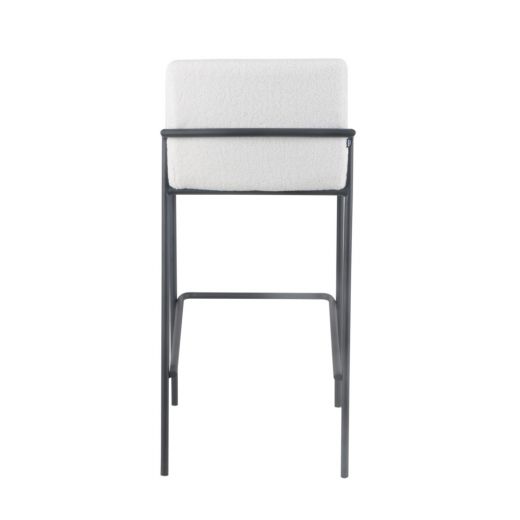 Bar stool metal 75 cm Teddy fabric Lev