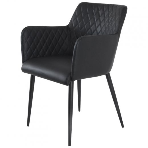 Dining room chair leather look artificial leather rose - vegan leather black