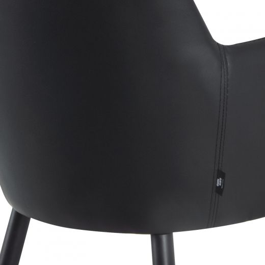 Dining room chair leather look artificial leather rose - vegan leather black