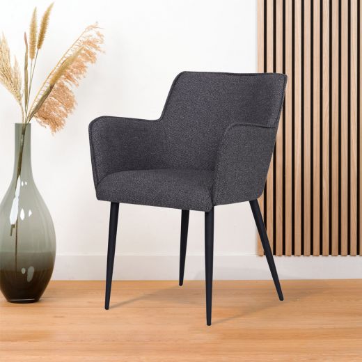 Dining room chair Tweed Rose - Gray Tweed