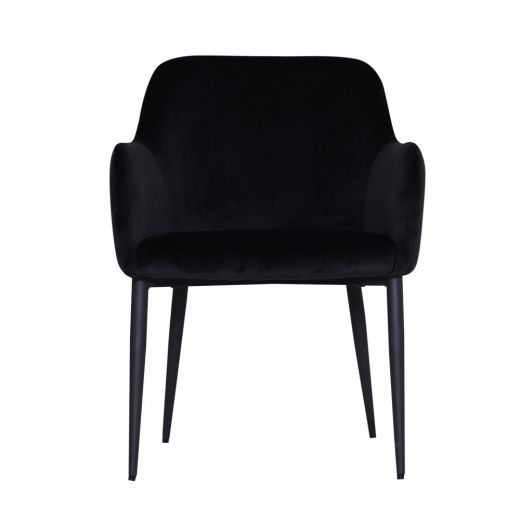 Dining room chair Velvet Ted - Velvet Black
