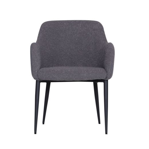 Dining room chair bouclé fabric ted - gray blue