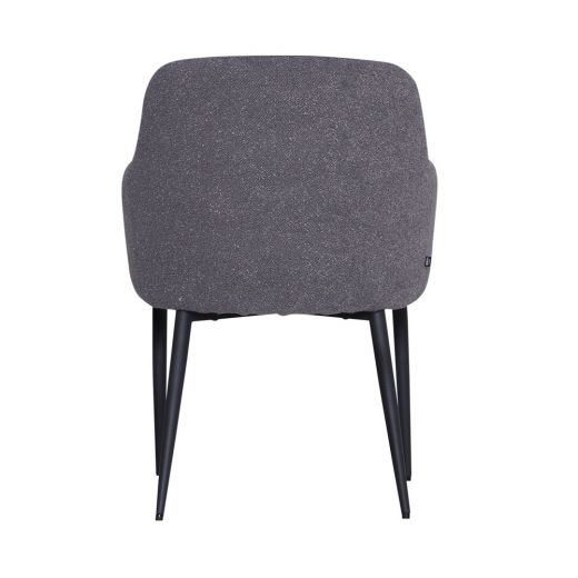 Dining room chair bouclé fabric ted - gray blue