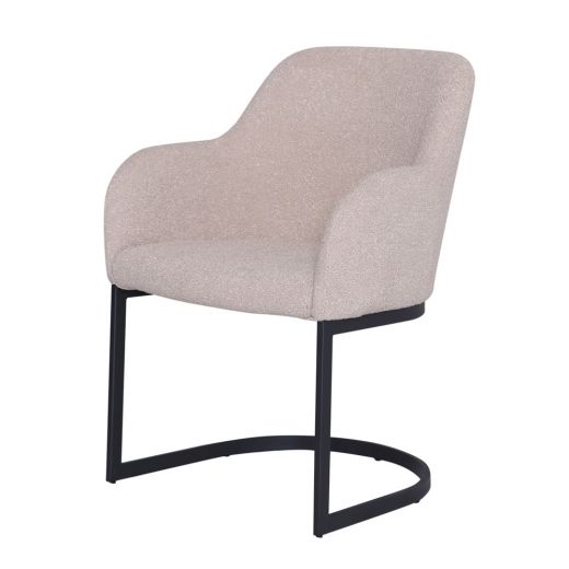 Dining room chair Swinger Bouclé and Velvet Ted - Beige