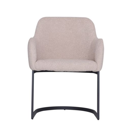 Dining room chair Swinger Bouclé and Velvet Ted - Beige