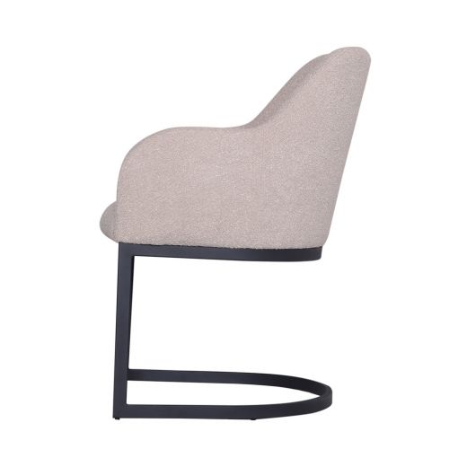 Dining room chair Swinger Bouclé and Velvet Ted - Beige