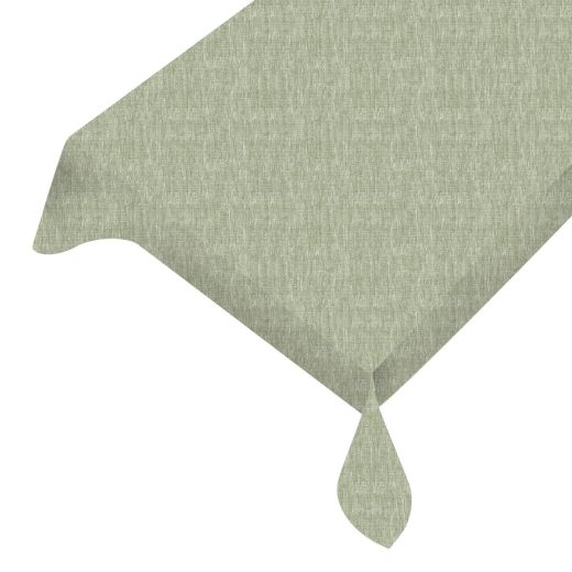 Jessica tablecloth coated linen green 140cmx20mtr