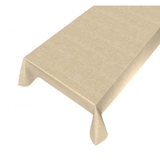 Victoria Tafelkleed Gecoat Linnen Taupe 140cmx20mtr
