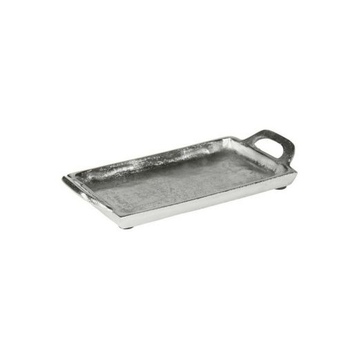 serving tray silver look 21x11cm