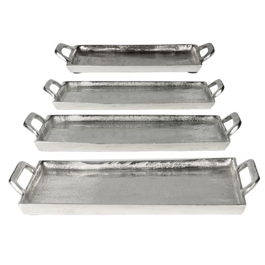 serving tray silver look 21x11cm